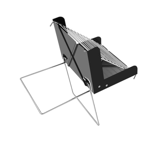 LOORGVEL Klappbarer Camping Grillrost aus Edelstahl Hitzebeständig Tragbar für Outdoor Holzkohlegrill Bbq Picknick und Lagerfeuer Platzsparend und Langlebig von LOORGVEL