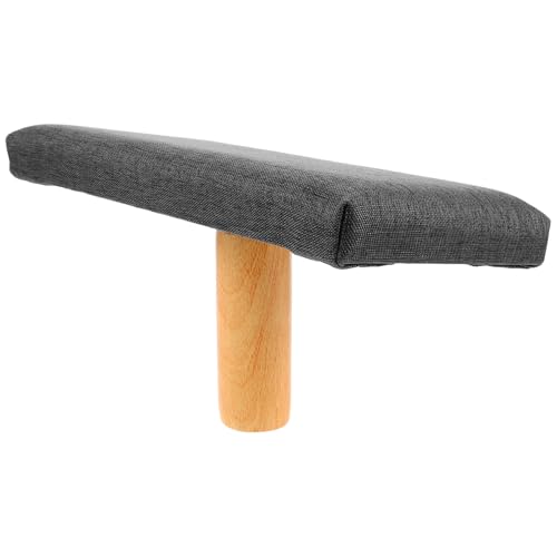 LOORGVEL Klappbarer Meditationshocker aus Holz Robustes Sitzbank kniekissen Höhenverstellbar Tragbar Grauer Zen meditationshocker für Yoga und Entspannung Geeignet Ab Körpergröße von LOORGVEL