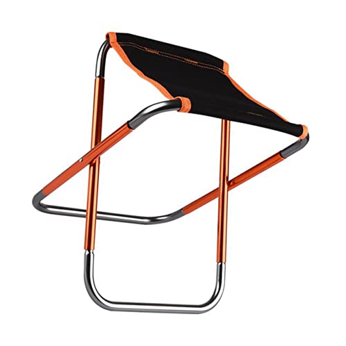 LOORGVEL Klappstuhl Portable Chair faltstuhl gartenlehnstuhl anglerstühle Strand Sessel Camping faltbar Sitz Picknickstuhl Multifunktions-Angelhocker Strandversorgung Oxford-Stoff Orange von LOORGVEL