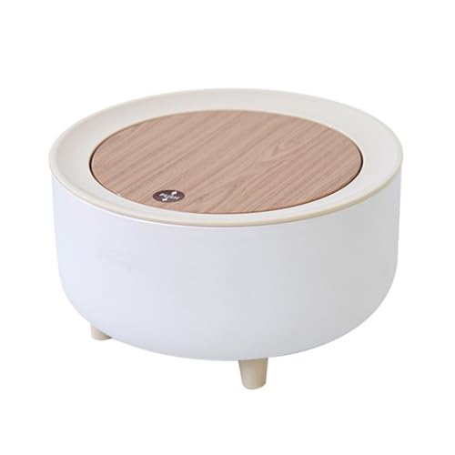 LOORGVEL Kleiner Desktop Mülleimer mit Deckel aus Robustem Kompakter Tischabfalleimer für Büro Zuhause Hotel und Schreibtisch Platzsparend und Praktisch für Papier und Küchenreste von LOORGVEL