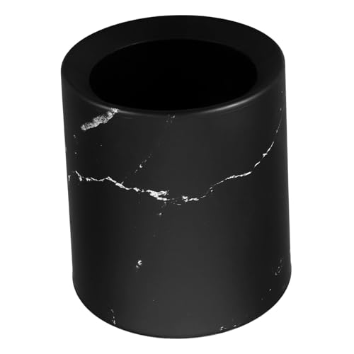 LOORGVEL Kleiner Mülleimer mit Elegantem Marmor design Kompakter Tisch abfalleimer für Bad Küche Büro Platzsparender Desktop Wastebasket Leicht zu Reinigen Stilvoll und Praktisch von LOORGVEL