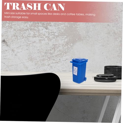 LOORGVEL Kleiner Tischmülleimer aus Robustem PP Multifunktionale Aufbewahrungsbox für Schreibtisch Klassischer Desktop Abfalleimer in Blau Kompakt und Vielseitig für Büro Küche Bad und von LOORGVEL