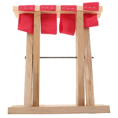 LOORGVEL Kompakter Faltbarer Holzhocker für Erwachsene Robustes Outdoor sitzmöbel Vielseitiger Klappstuhl für Camping Angeln und Picknick Tragbar und Platzsparend Sitzhöhe Martinirot von LOORGVEL