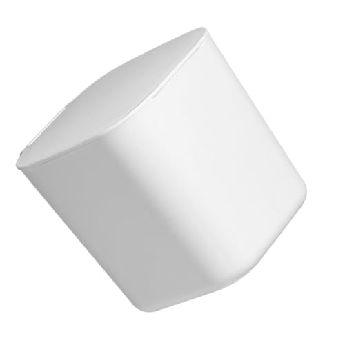 LOORGVEL Kompakter Tisch mülleimer Weiß Vielseitiger Desktop Abfalleimer mit Einfachem Design für Büro Bad und Schlafzimmer Platzsparend Praktische Müll Aufbewahrungslösung von LOORGVEL