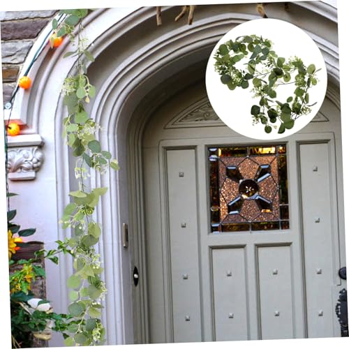 LOORGVEL Künstliche Eukalyptus Girlande aus Simulation Pflanzenrattan Realistische Grüne Deko für Wohnzimmer Wand Türdeko Vielseitig Zuschneidbar Hängepflanze für Büro und Zuhause LOORGVEL Künstliche Eukalyptus Girlande aus Simulation Pflanzenrattan Realistische Grüne Deko für Wohnzimmer Wand Türdeko Vielseitig Zuschneidbar Hängepflanze für Büro und Zuhause von LOORGVEL