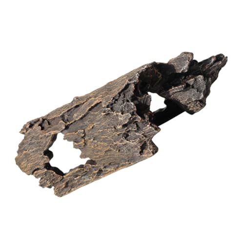 LOORGVEL Künstlicher Aquarium Baumstamm Deko Resin Realistischer Großer Baumstumpf für Fischbecken Naturgetreues Versteck und Landschaftselement für Koi und Wassertiere von LOORGVEL