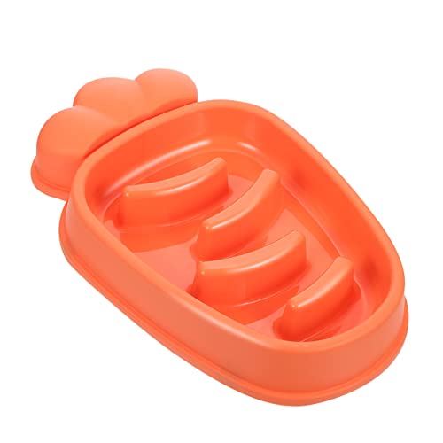 LOORGVEL Langsamer Futternapf im Karotten Design für Hunde und Katzen Großes Fassungsvermögen Fördert Gesundes Kauen Unterstützt Verdauung und Beugt Übergewicht vor Bpa frei rutschfest für von LOORGVEL