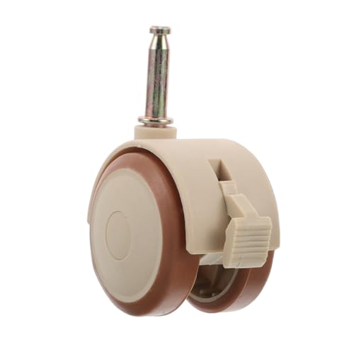 LOORGVEL Leise Gummi Lenkrollen mit Bremse für Babybett Steckachse Möbelrollen Kinderbett Zubehör Geräuschlos und Sicher für Kinderzimmer und Stubenwagen von LOORGVEL