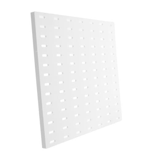LOORGVEL Lochwand Organizer Panel Weiß Multifunktionales Wandregal Ohne Bohren Flexibel Anpassbares Pegboard Wand Organizer für Garage Flur und Werkstatt Stilvolles Design zur von LOORGVEL