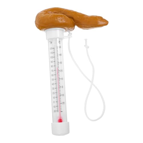 LOORGVEL Lustiges Schwimmendes Poolthermometer in Haufenform Präziser und Wetterfester Wassertemperaturmesser für Schwimmbad Spa Aquarium und Teich Einfach Ablesbar und Robust von LOORGVEL