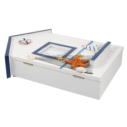 LOORGVEL Mediterraner Schlüsselbox Wandorganizer mit Großem Stauraum Rustikaler Vintage Schlüsselkasten für Wohnraumdekoration Dekorative Schlüsselhalterung für Hausflur und Büro von LOORGVEL