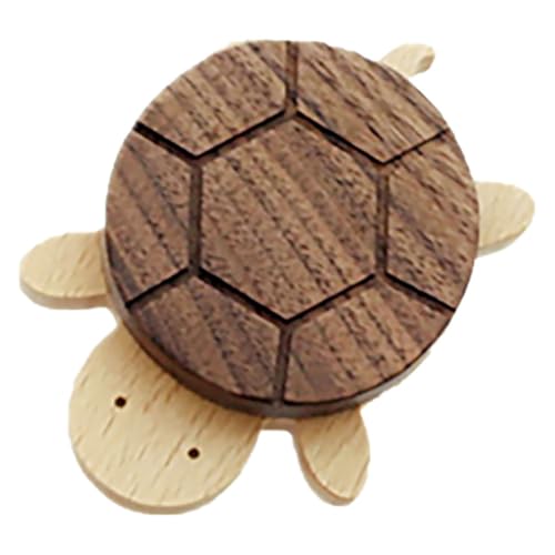LOORGVEL Mehrzweckiger Wandhaken in Schildkrötenform aus Holz Robuster Garderobenhaken und Schubladengriff Selbstklebend zum Aufhängen von Handtüchern Mänteln Hüten und Taschen von LOORGVEL