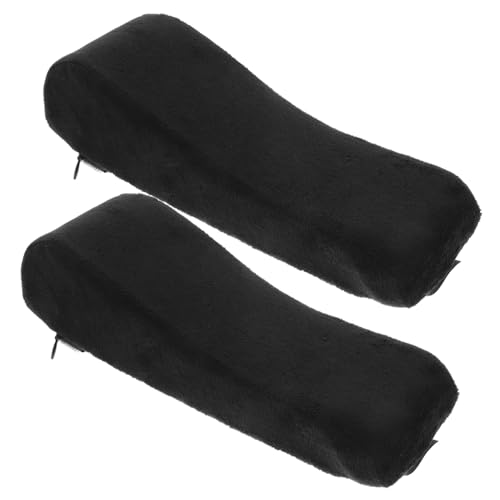 LOORGVEL Memory Foam Armlehnenpolster Ergonomische Bürostuhl Armauflagen Weiche Ellbogenstützen für Gamingstuhl und Wohnzimmerstuhl Schwarz Pflegefreundlich und Vielseitig Einsetzbar von LOORGVEL