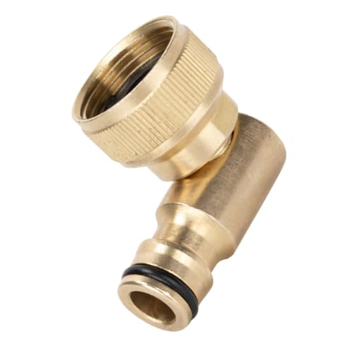 LOORGVEL Messing Wasserhahn Anschluss Garten Schlauchverbinder Drehbar Rotation für Außenwasserhahn Vielseitig Einsetzbar Einfache Installation für Gartenschlauch Bewässerungssystem von LOORGVEL