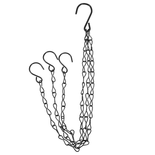 LOORGVEL Metall Hängekette für Blumentöpfe Eisenkette Pflanzkorb Ersatzkette Hängekorb Halterung Schwarz Robust Langlebig Geeignet für Garten Balkon Vogelhaus Laterne LOORGVEL Metall Hängekette für Blumentöpfe Eisenkette Pflanzkorb Ersatzkette Hängekorb Halterung Schwarz Robust Langlebig Geeignet für Garten Balkon Vogelhaus Laterne von LOORGVEL