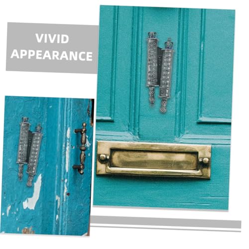 LOORGVEL Metall Mezuzah Türschild mit Schriftrolle Robustes Material Religiöses Jüdisches Symbol zur Haussegnung Dekorative Judaica Haustür Deko von LOORGVEL