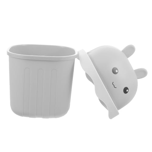 LOORGVEL Mini Desktop Mülleimer mit Deckel Kompakter Kleiner Abfalleimer für Schreibtisch und Nachttisch Platzsparend Süßer Grauer Hasen Design für Büro Zuhause Büro und Dormitory LOORGVEL Mini Desktop Mülleimer mit Deckel Kompakter Kleiner Abfalleimer für Schreibtisch und Nachttisch Platzsparend Süßer Grauer Hasen Design für Büro Zuhause Büro und Dormitory von LOORGVEL