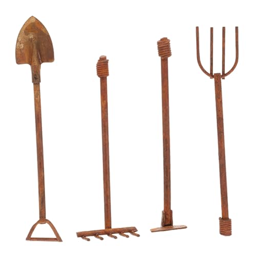 LOORGVEL Mini Gartenwerkzeuge Teilig Miniaturlandschaft Modell Deko Kreativ Pflanzkelle Rechen Schaufel für Mini Garten Szenendekoration LOORGVEL Mini Gartenwerkzeuge Teilig Miniaturlandschaft Modell Deko Kreativ Pflanzkelle Rechen Schaufel für Mini Garten Szenendekoration von LOORGVEL
