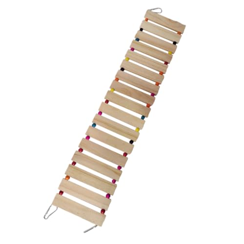 LOORGVEL Natürliche Holzleiter für Papageien Nachhaltige Schaukel und Kauspielzeug für Mittelgroße bis Große Vögel Robustes Holzspielzeug zum Klettern Schaukeln und Beißen Flexibles von LOORGVEL