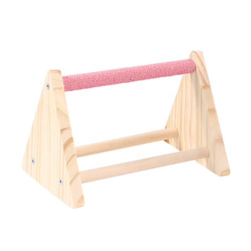 LOORGVEL Natürliche Vogelstange aus Holz Robustes Papageienspielzeug Kratzfestes Kauspielzeug für Käfig Stabiler Sitzbereich für Wellensittiche und Nymphensittiche Fördert Zufällige Farbe von LOORGVEL
