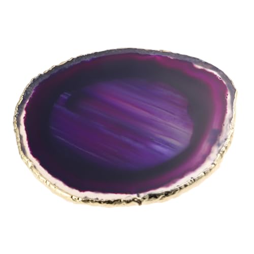 LOORGVEL Natürlicher Chalcedon Untersetzer mit Goldfarbenem Rand Bunter Chalcedon Scheiben Dekorationsstein Hitzebeständiger Langlebiger Stein Cup Coaster für Wohnzimmer Büro und Zuhause LOORGVEL Natürlicher Chalcedon Untersetzer mit Goldfarbenem Rand Bunter Chalcedon Scheiben Dekorationsstein Hitzebeständiger Langlebiger Stein Cup Coaster für Wohnzimmer Büro und Zuhause von LOORGVEL