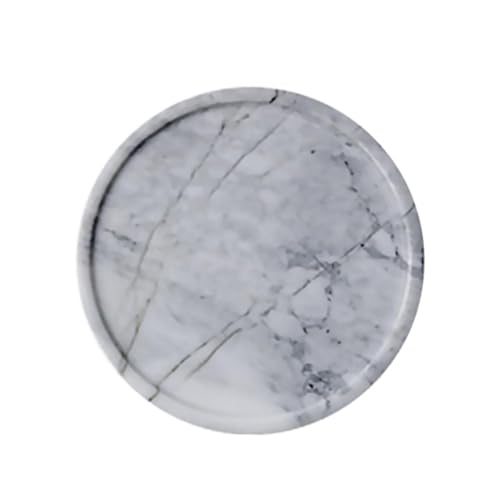 LOORGVEL Natürliches Marmor Tablett Rund Snack Food Storage Plate Dessert Teller für Party Zuhause Dekoratives Serviertablett aus Grauem Marmor mit Einzigartiger Maserung LOORGVEL Natürliches Marmor Tablett Rund Snack Food Storage Plate Dessert Teller für Party Zuhause Dekoratives Serviertablett aus Grauem Marmor mit Einzigartiger Maserung von LOORGVEL