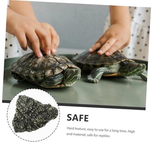 LOORGVEL Natürliches Reptilienversteck aus Langlebigem Harz mit Lebendigem Terrarien dekor Multifunktionale Schildkröten terrasse als Ruheplatz und Versteck Praktisches Zubehör für von LOORGVEL