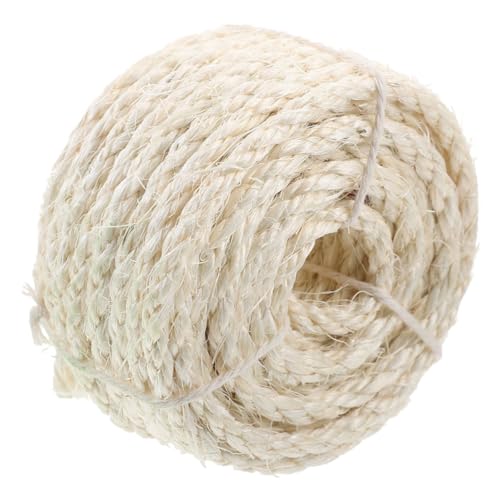 LOORGVEL Natürliches Sisalseil Abriebfestes Juteseil für Katzenkratzbaum DIY Kratzstamm Ersatz Flexibel Zuschneidbar Geeignet für Katzenmöbel und Kratzsäulen um Möbel zu Schützen von LOORGVEL