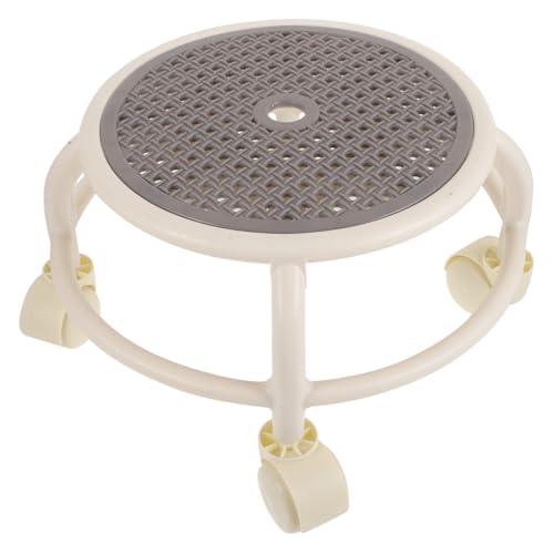 LOORGVEL Niedriger Runder Rollhocker mit drehfunktion und Rädern Kompakter Kleiner Pediküre hocker für Erwachsene Vielseitig Nutzbar für Nagelstudio Spa und Haushalt Belastbar und von LOORGVEL