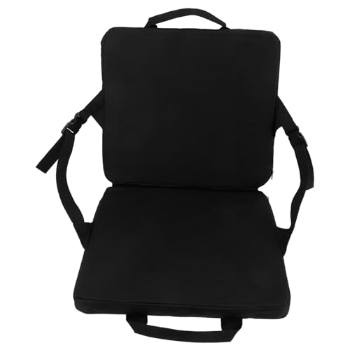 LOORGVEL Outdoor Faltbarer Klappstuhl mit Gepolstertem Sitzkissen und Rückenlehne Leicht Strapazierfähig mit Verstellbaren Schnallen und Praktischem Reißverschlussfach für Strand Camping von LOORGVEL