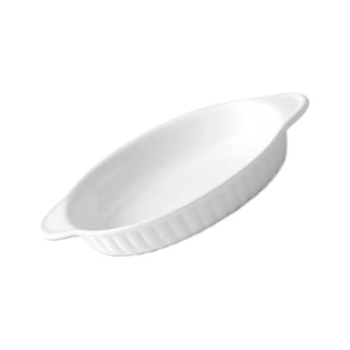 LOORGVEL Ovaler Keramik Backofen Auflaufform mit Doppelten Griffen Hitzebeständig Mikrowellen Spülmaschinengeeignet Haushalts dessertplatte und Servierschale für Heiße und Kalte Speisen von LOORGVEL