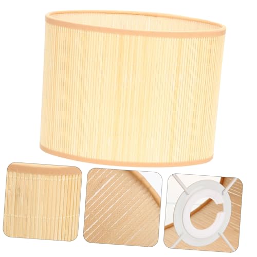 LOORGVEL Ovaler Lampenschirm Rustikal Ersatz Lampenschirm für Tischlampe Kompatibel Staubschutz Einfache Montage Warmes Licht für Zuhause und Büro von LOORGVEL