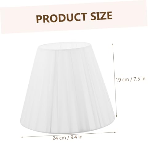 LOORGVEL Plissee Lampenschirm aus Stoff Abnehmbar Passend für Tischlampen Stehlampen und Wandlampen Ersatz lampenschirm Weiß Sanft Streuendes Licht Dekorativ und Langlebig von LOORGVEL