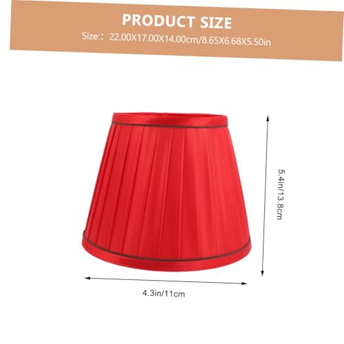 LOORGVEL Plissee Stoff Lampenschirm Roter Ersatzschirm für Tischlampe Stehlampe Nachttischlampe Wohnzimmer Schlafzimmer Hotel Dekor LOORGVEL Plissee Stoff Lampenschirm Roter Ersatzschirm für Tischlampe Stehlampe Nachttischlampe Wohnzimmer Schlafzimmer Hotel Dekor von LOORGVEL