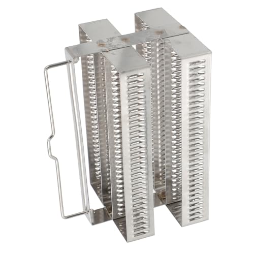 LOORGVEL Positionen Edelstahl Mikroskop Objektträger Halter Stabiles Langlebiges Färbegestell für Labor mit Sicherem Stand und Praktischem Tragegriff LOORGVEL Positionen Edelstahl Mikroskop Objektträger Halter Stabiles Langlebiges Färbegestell für Labor mit Sicherem Stand und Praktischem Tragegriff von LOORGVEL