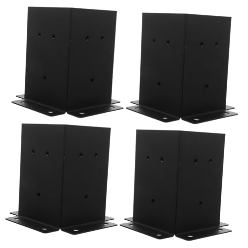 LOORGVEL Postanker Carbonstahl Pfostenhalter Robust Uv-beständig für Zaun Pergola Briefkasten Geländer Stütze Stabile Bodenbefestigung Außen Vielseitig Einsetzbar von LOORGVEL