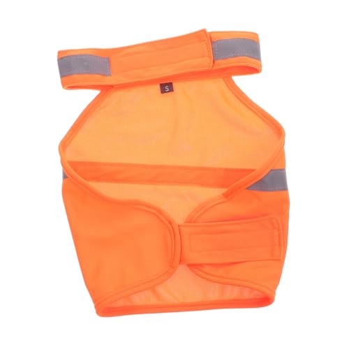 LOORGVEL Reflektierende Hundesicherheitsweste Fluoreszierendes Orange Atmungsaktiv Leicht Für Laufen Wandern Geeignet Kleine Hunde S von LOORGVEL