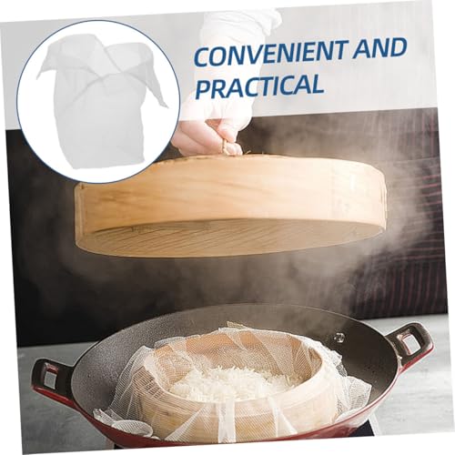 LOORGVEL Reiskocher Dampfgareinsatz Beutel Nylon Mesh Kochbeutel Wiederverwendbar Leicht Tragbar Für Sushi Reis Dampftuch Camping Picknick von LOORGVEL