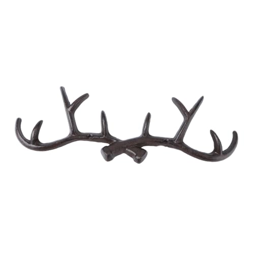 LOORGVEL Retro Garderobenhaken Antler Stil aus Robustem Metall Vielseitiger Wandhaken für Kleidung Mäntel Hüte Taschen für Flur Schlafzimmer Bad und Küche Dekoratives Vintage Wandregal von LOORGVEL