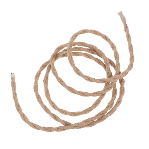 LOORGVEL Retro Gedrehte Lampenschnur mit Kupferkern Hemp Umwickeltes Textilkabel Kindersichere Vintage Industriebeleuchtung Flexibel für Wohn und Gastronomiebereiche von LOORGVEL