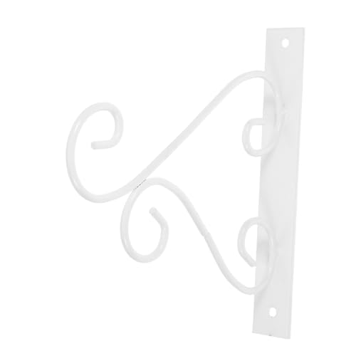 LOORGVEL Retro Weißer Schmiedeeisen Wandhaken mit Schrauben Kleiner Vintage Kerzenhalter und Blumenampel Halter für Küche Balkon und Garten Minimalistisches Design für Innen und LOORGVEL Retro Weißer Schmiedeeisen Wandhaken mit Schrauben Kleiner Vintage Kerzenhalter und Blumenampel Halter für Küche Balkon und Garten Minimalistisches Design für Innen und von LOORGVEL