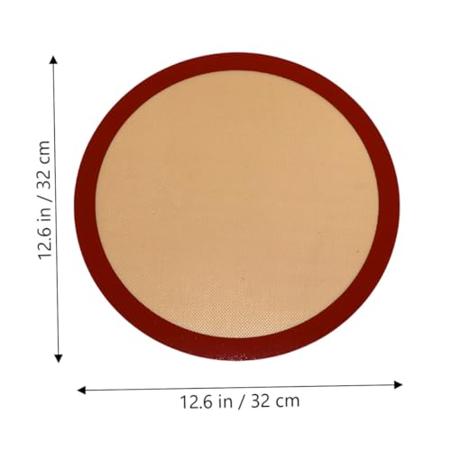 LOORGVEL Runde Silikonmatte Backblech Antihaft Wiederverwendbar Hitzebeständig Backmatte für Pizza Kekse Grillen Mikrowelle Luftfritteuse Zufällige Farbe Zufällige Farbe von LOORGVEL