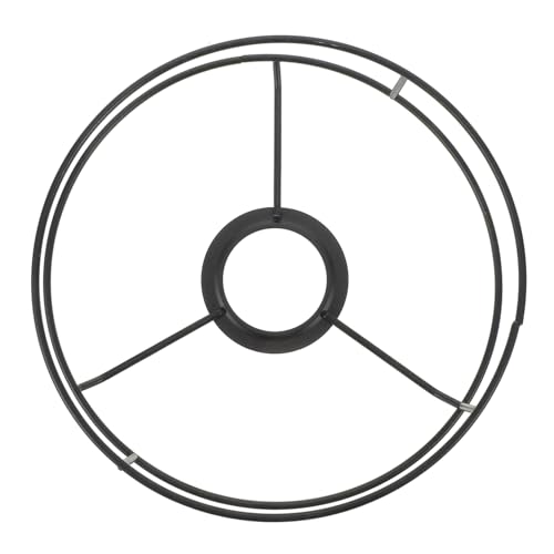 LOORGVEL Runder DIY Lampenschirm Rahmen Tischlampen Schirmhalter Stabil Schwarz für Individuelle Lampenschirme Kreatives Lichtdesign Vielseitig Einsetzbar von LOORGVEL