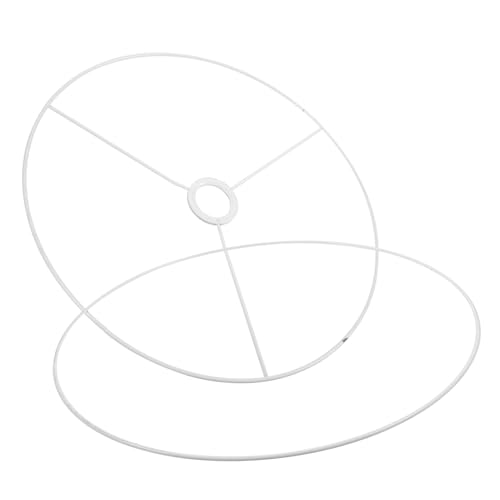 LOORGVEL Runder Lampenschirm metallrahmen Fassung Rostbeständig Langlebig Vintage design für DIY Tisch Steh Hängelampen Vielseitig Einsetzbar Einfache Montage von LOORGVEL