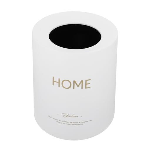 LOORGVEL Runder Mülleimer ohne Deckel Doppelwandiger Abfallbehälter aus Langlebigem Material Kompakt für Bad Büro Wohnzimmer und Schlafzimmer Platzsparend und Vielseitig Einsetzbar von LOORGVEL