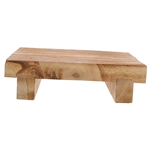LOORGVEL Rustikaler Holzschemel als Dekorativer Hocker für Küchen Tischdekoration Vielseitiger Holzständer für Pflanzen Kerzen und Kleine Kunstobjekte Handgefertigt Strapazierfähig von LOORGVEL
