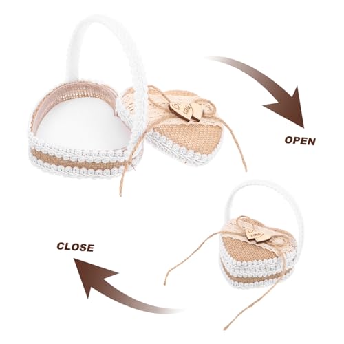 LOORGVEL Rustikaler Jute Rings Holder mit Henkel Handgefertigter Aufbewahrungskorb für Hochzeit Verlobung und Zeremonie Vielseitige Schmuckbox für Ringe Tragbarer Ringhalter für Besondere LOORGVEL Rustikaler Jute Rings Holder mit Henkel Handgefertigter Aufbewahrungskorb für Hochzeit Verlobung und Zeremonie Vielseitige Schmuckbox für Ringe Tragbarer Ringhalter für Besondere von LOORGVEL