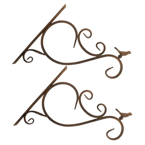 LOORGVEL Rustikaler Wandhalter aus Robustem Eisen zur Einfachen Anbringung für Balkon und Garten Vielseitig Einsetzbar zum Aufhängen von Blumentöpfen Blumenampeln Laternen und Dekorationen von LOORGVEL