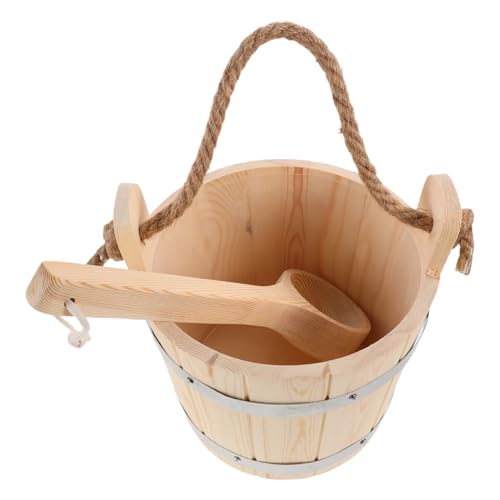 LOORGVEL Sauna Holzeimer mit Praktischem Tragegriff Hitzebeständig und Formstabil Vielseitig Nutzbar für Sauna Bad und Garten Natürliches Teiliges mit Schöpfkelle LOORGVEL Sauna Holzeimer mit Praktischem Tragegriff Hitzebeständig und Formstabil Vielseitig Nutzbar für Sauna Bad und Garten Natürliches Teiliges mit Schöpfkelle von LOORGVEL
