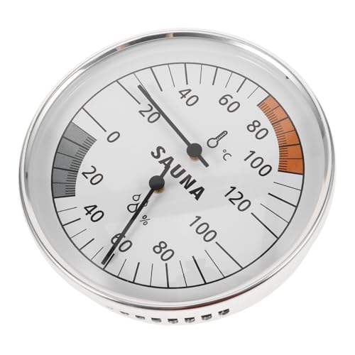 LOORGVEL Sauna Thermometer Hygrometer Präziser Temperatur Feuchtigkeitsmesser Innenbereich Wandmontage Praktisches Sauna Messgerät für Dampfbad Gewächshaus von LOORGVEL